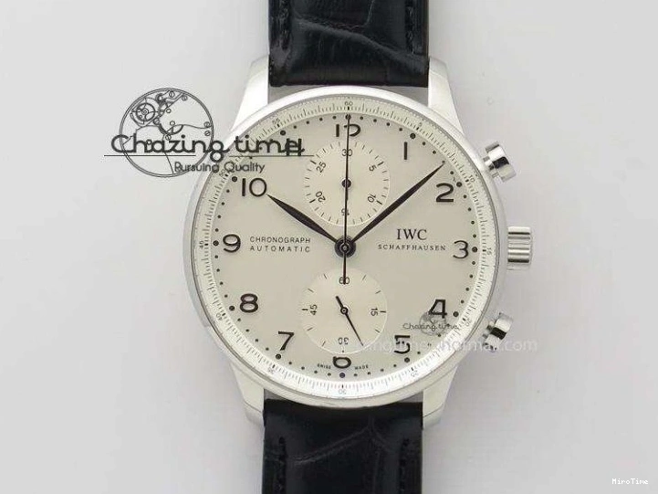 MIROTIME 0408 Portuguese Real PR Real Annual Calendar IW5035 YLF 1:1 Best Edition Black Dial On Leather Strap A Soft 7240